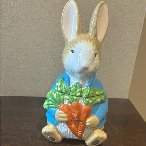 Other - Beatrix Potter Bunny Rabbit With Carrots Cookie Jar Easter Gift Ceramic